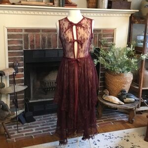 NWT Altar'd State Merlot Lace Dress